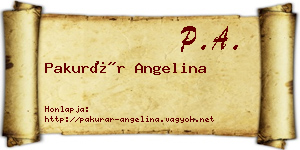 Pakurár Angelina névjegykártya